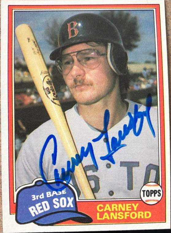 Carney Lansford Autographed 1981 Topps Traded #788 Boston Red Sox Card
