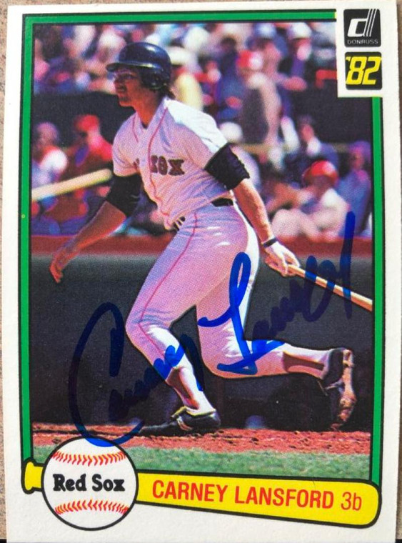 Carney Lansford Autographed 1982 Donruss #82 Boston Red Sox Card