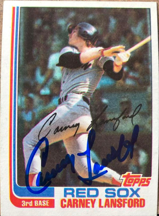 Carney Lansford Autographed 1982 Topps #91