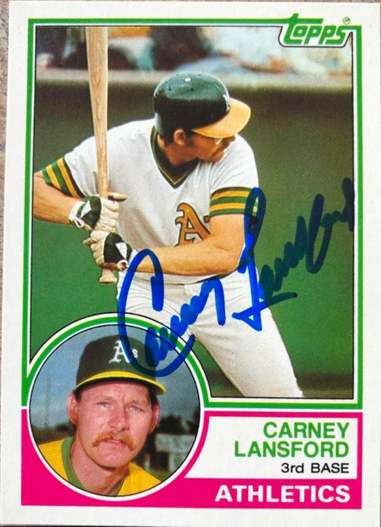 Carney Lansford Autographed 1983 Topps Traded #60T