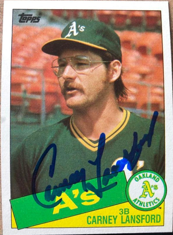 Carney Lansford Autographed 1985 Topps #422