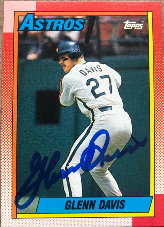 Glenn Davis Autographed 1990 Topps #50 Houston Astros Card