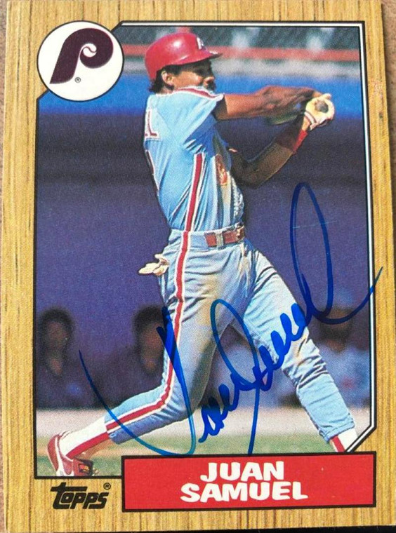 Juan Samuel Autographed 1987 Topps #255