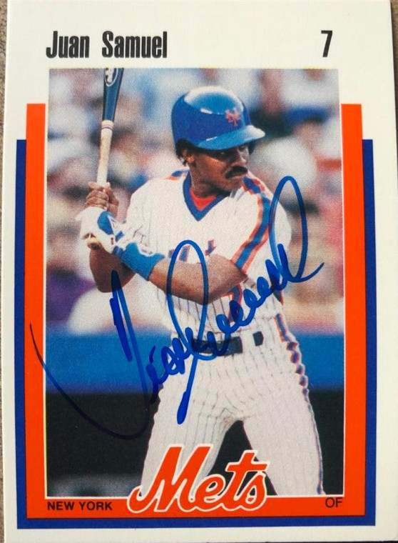 Juan Samuel Autographed 1989 Kahn's New York Mets #NNO