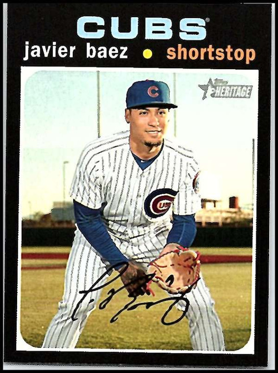 2020 Topps Heritage #142 Javier Baez NM-MT Chicago Cubs 