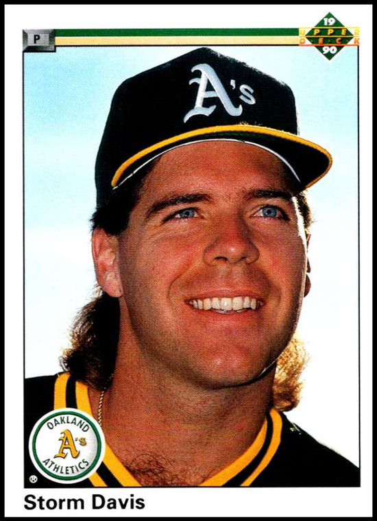 1990 Upper Deck #292 Storm Davis VG Oakland Athletics 