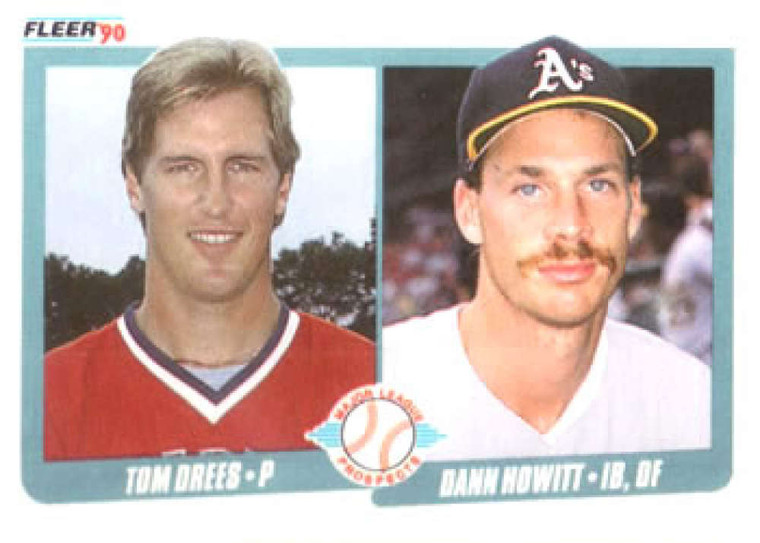 1990 Fleer #644 Tom Drees/Dann Howitt VG RC Rookie Chicago White Sox/Oakland Athletics 