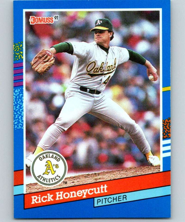 1991 Donruss #373 Rick Honeycutt VG Oakland Athletics 