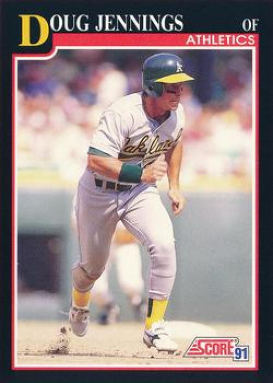 1991 Score #819 Doug Jennings VG Oakland Athletics 