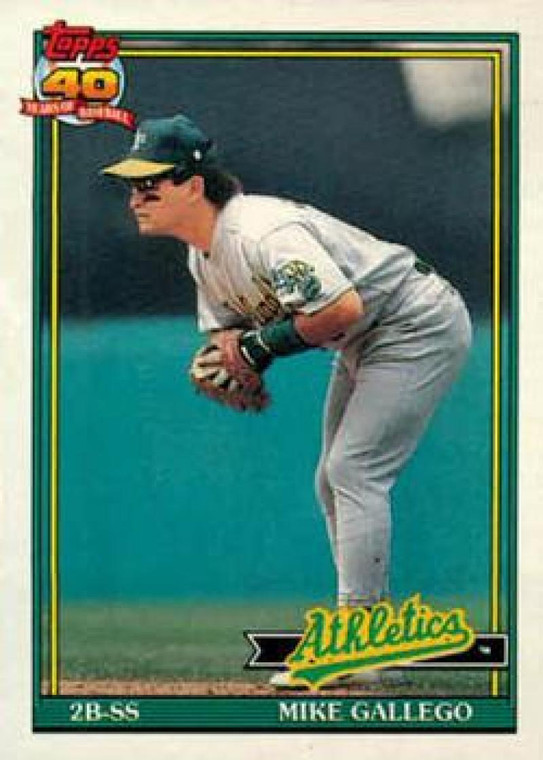 1991 Topps #686 Mike Gallego VG Oakland Athletics 