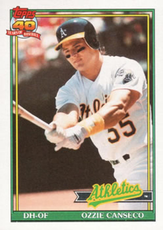 1991 Topps #162 Ozzie Canseco VG Oakland Athletics 