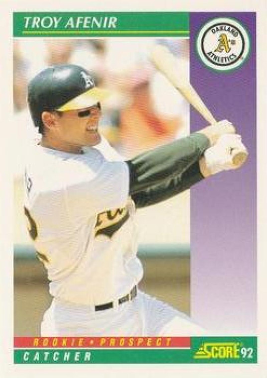 1992 Score #407 Troy Afenir VG  Oakland Athletics 