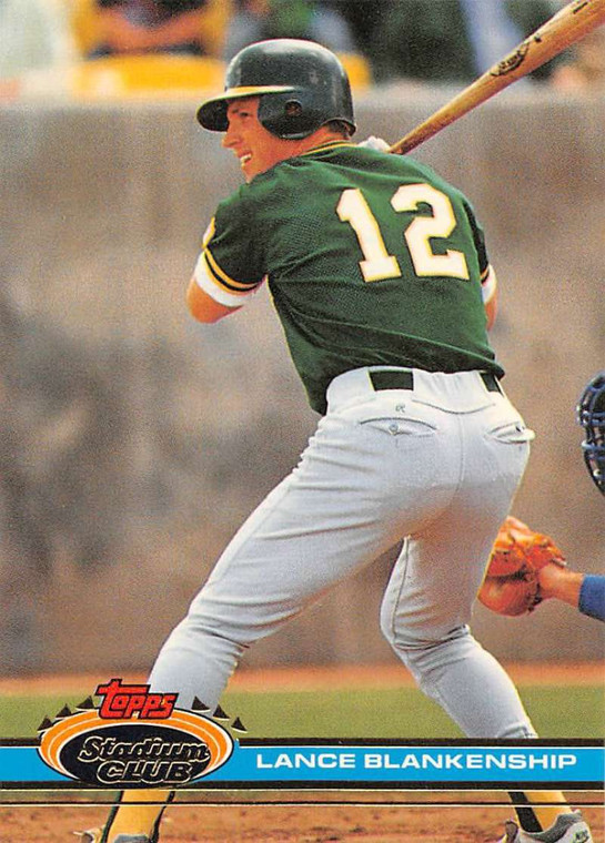 1991 Stadium Club #437 Lance Blankenship VG Oakland Athletics 