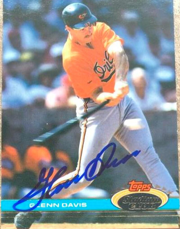 Glenn Davis Autographed 1991 Stadium Club #391