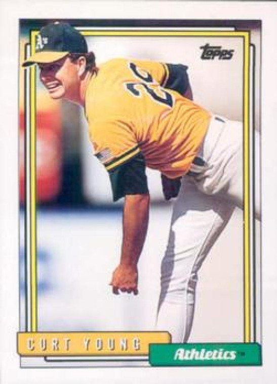 1992 Topps #704 Curt Young VG Oakland Athletics 