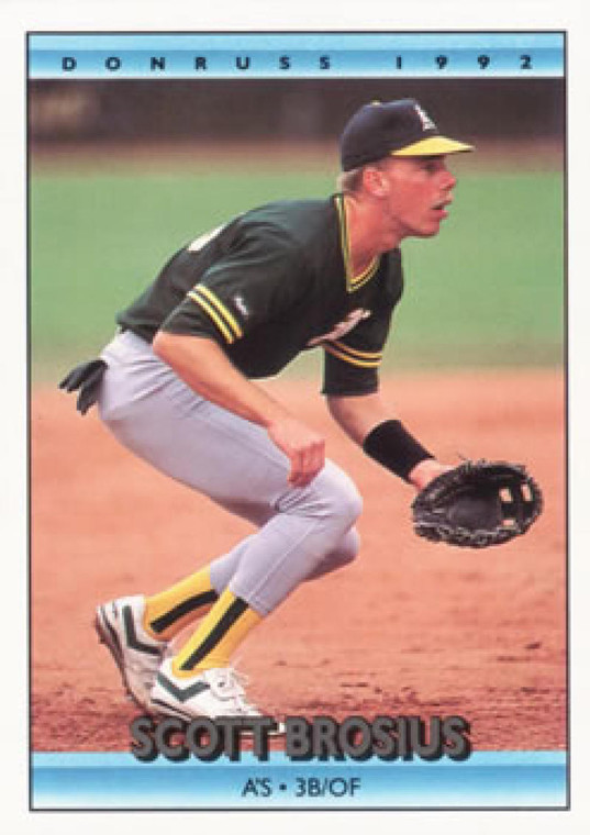 1992 Donruss #591 Scott Brosius VG RC Rookie Oakland Athletics 