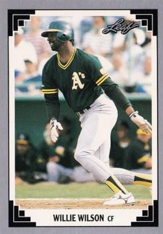 1991 Leaf #299 Willie Wilson VG Oakland Athletics 