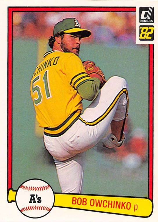 1982 Donruss #287 Bob Owchinko VG Oakland Athletics 