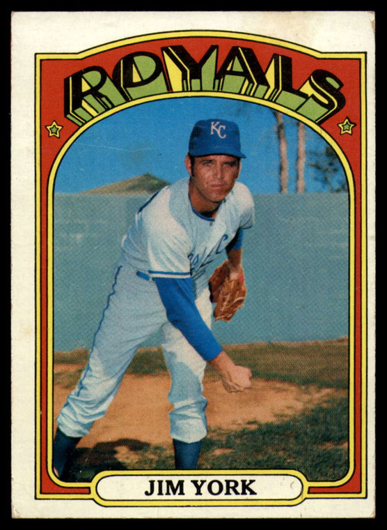 1972 Topps #68 Jim York VG RC Rookie Kansas City Royals 