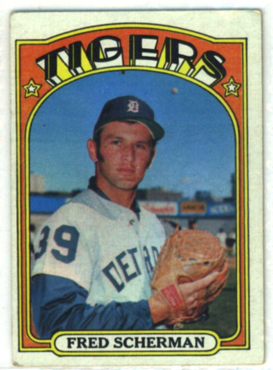 1972 Topps #6 Fred Scherman VG Detroit Tigers 