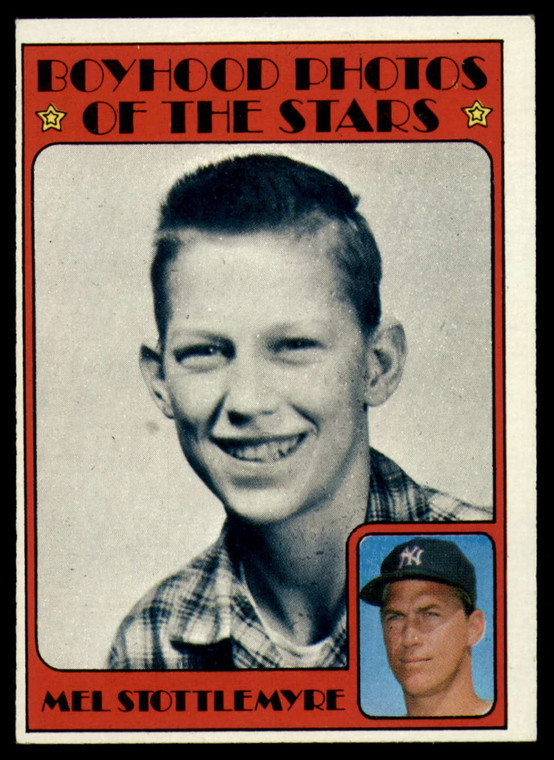 1972 Topps #492 Mel Stottlemyre VG New York Yankees 
