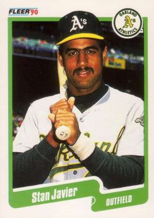 1990 Fleer #12 Stan Javier VG Oakland Athletics 