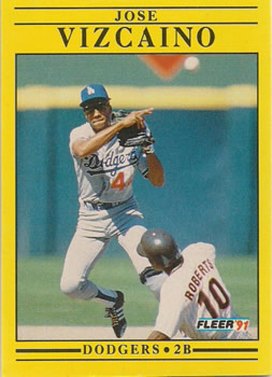 1991 Fleer #223 Jose Vizcaino VG Los Angeles Dodgers 