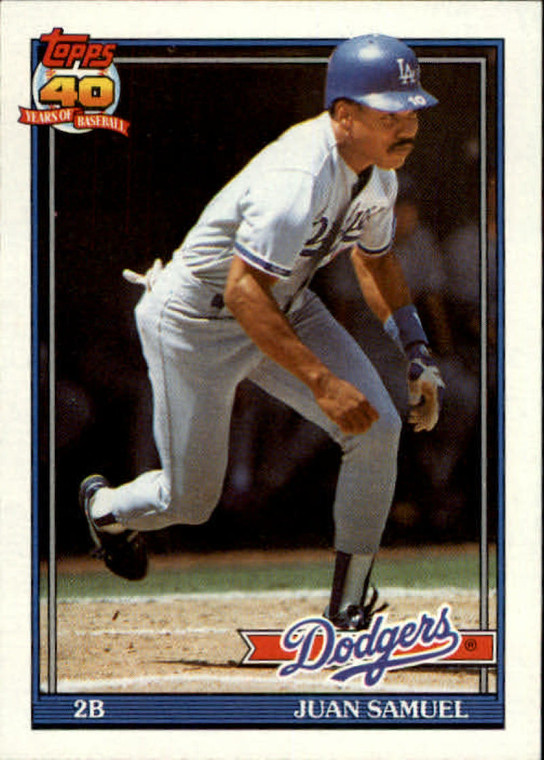 1991 Topps #645 Juan Samuel VG Los Angeles Dodgers 
