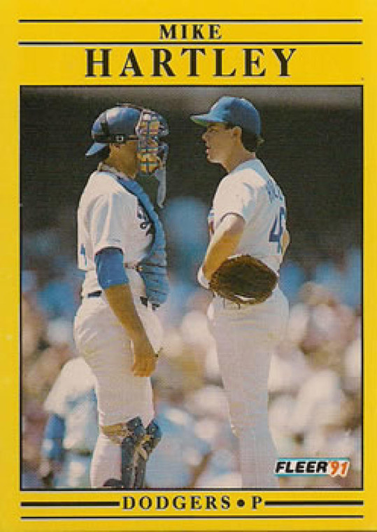 1991 Fleer #205 Mike Hartley VG Los Angeles Dodgers 