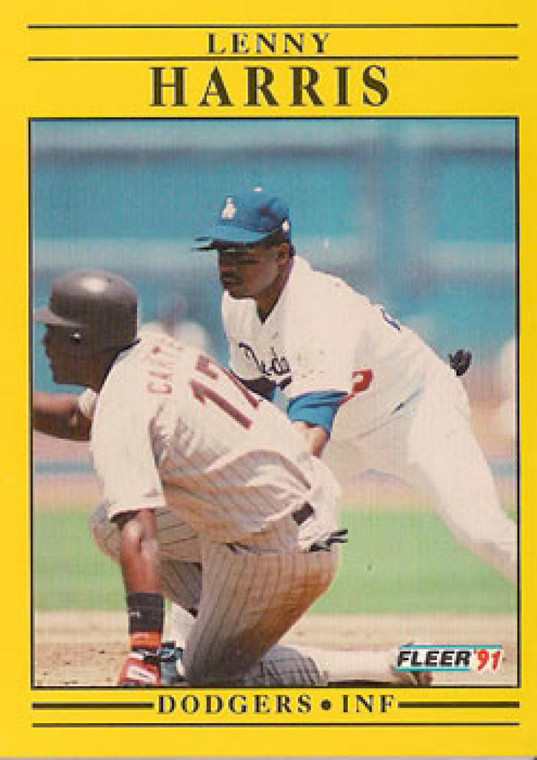 1991 Fleer #204 Lenny Harris VG Los Angeles Dodgers 
