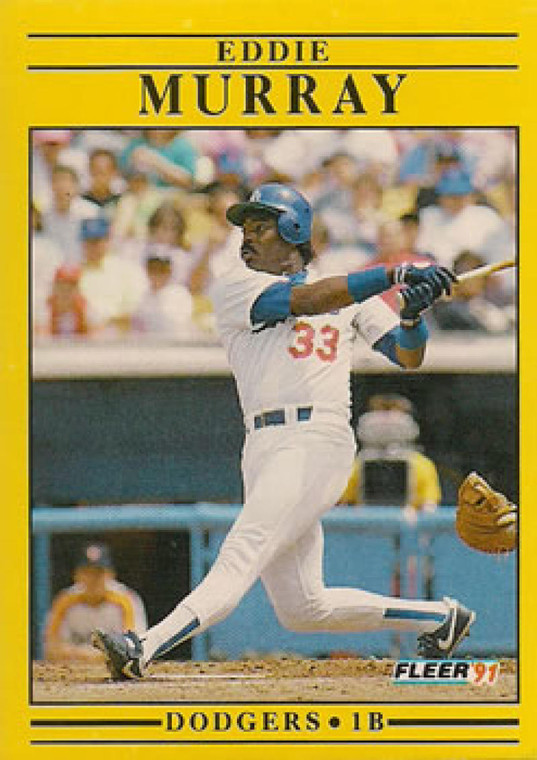 1991 Fleer #214 Eddie Murray VG Los Angeles Dodgers 