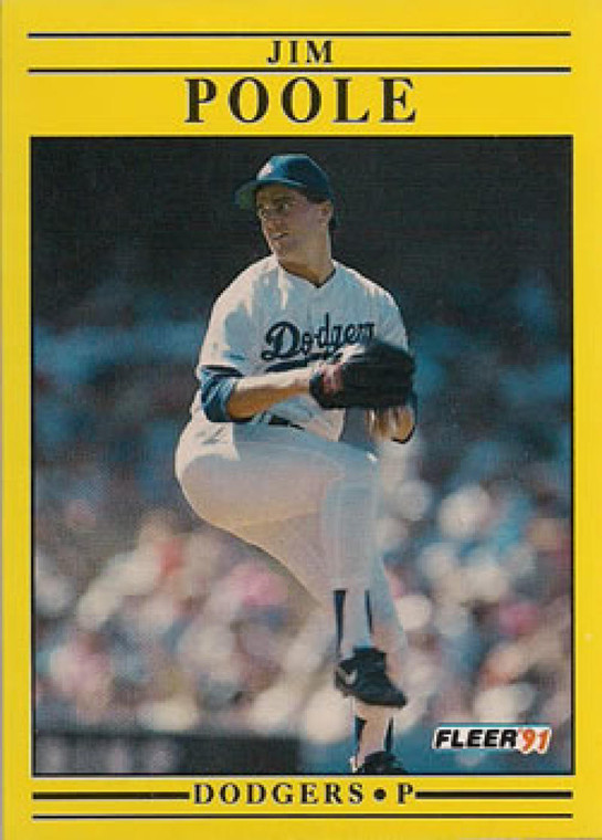 1991 Fleer #217 Jim Poole VG Los Angeles Dodgers 