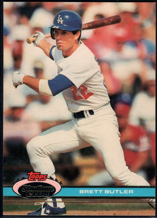 1991 Stadium Club #389 Brett Butler VG Los Angeles Dodgers 