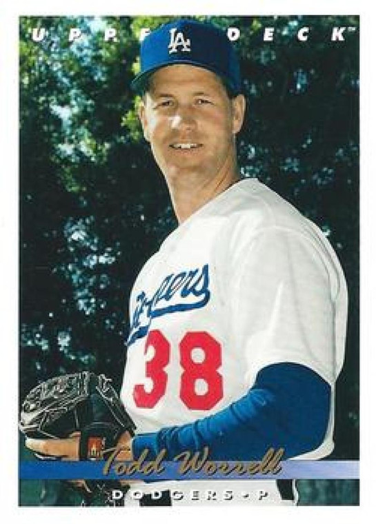 1993 Upper Deck #692 Todd Worrell VG Los Angeles Dodgers 