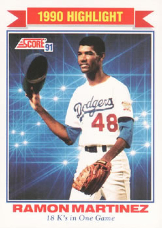 1991 Score #419 Ramon Martinez HL VG Los Angeles Dodgers 