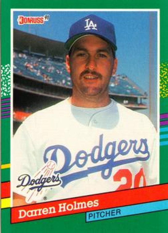 1991 Donruss #669 Darren Holmes UER VG RC Rookie Los Angeles Dodgers 