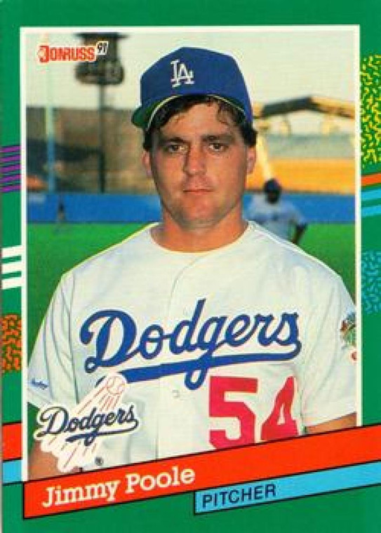 1991 Donruss #655 Jim Poole VG Los Angeles Dodgers 