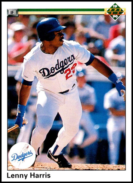 1990 Upper Deck #423 Lenny Harris UER VG Los Angeles Dodgers 