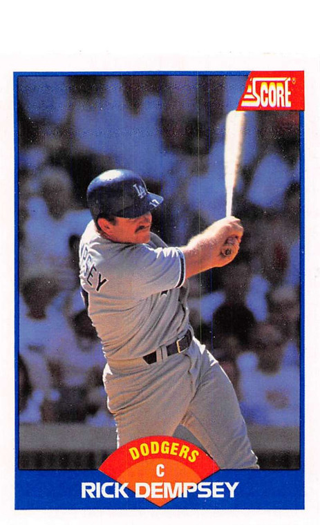 1989 Score #556 Rick Dempsey VG Los Angeles Dodgers 