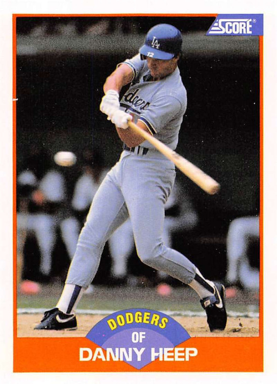 1989 Score #343 Danny Heep VG Los Angeles Dodgers 