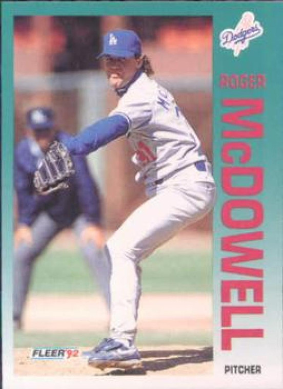 1992 Fleer #464 Roger McDowell UER VG Los Angeles Dodgers 