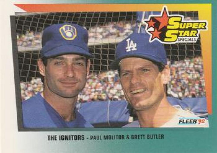 1992 Fleer #702 Paul Molitor/Brett Butler The Ignitors VG Milwaukee Brewers/Los Angeles Dodgers 