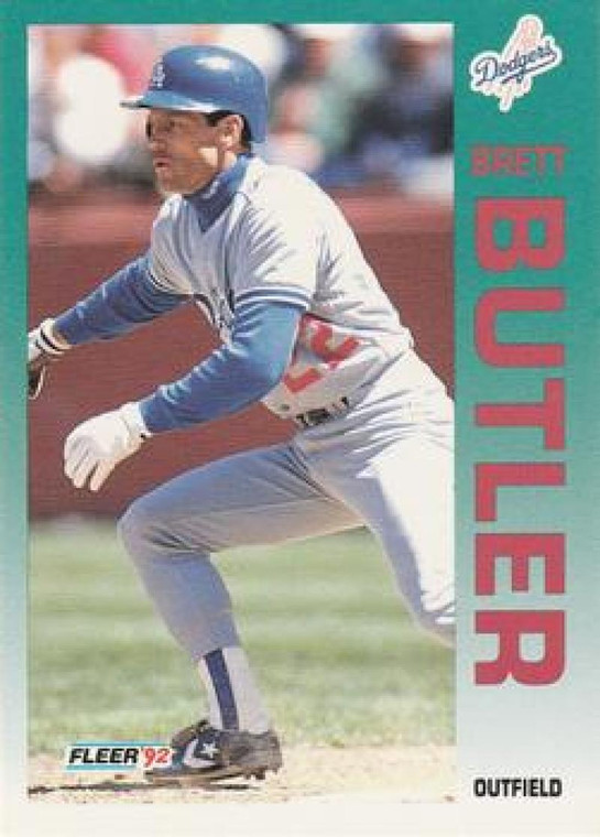 1992 Fleer #448 Brett Butler VG Los Angeles Dodgers 