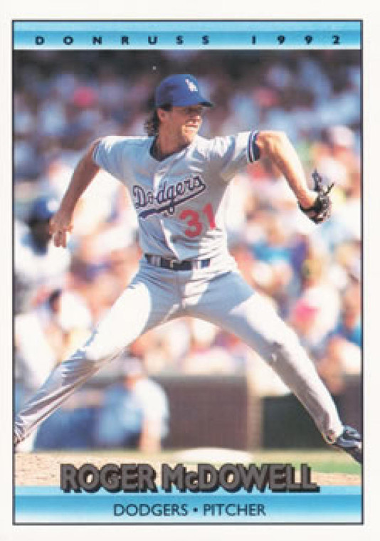 1992 Donruss #750 Roger McDowell VG Los Angeles Dodgers 