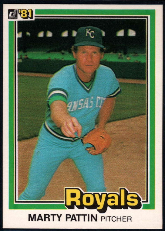 1981 Donruss #343 Marty Pattin NM-MT Kansas City Royals 