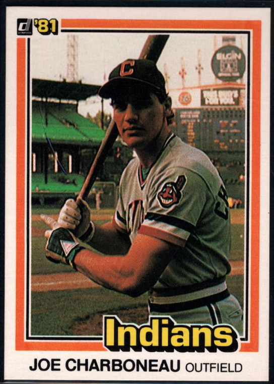 SOLD 90492 1981 Donruss #82a Joe Charboneau NM-MT RC Rookie Cleveland Indians 