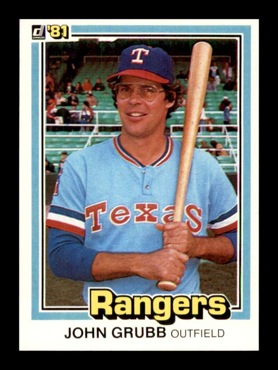 1981 Donruss #148 Johnny Grubb NM-MT Texas Rangers 