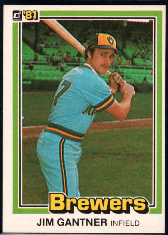 1981 Donruss #204 Jim Gantner NM-MT Milwaukee Brewers 