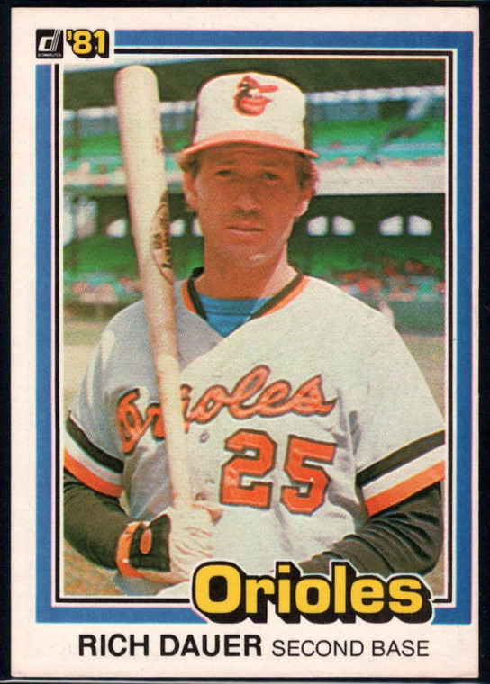 1981 Donruss #232 Rich Dauer NM-MT Baltimore Orioles 