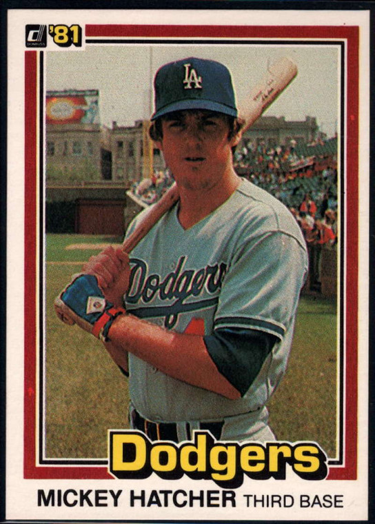 1981 Donruss #526 Mickey Hatcher NM-MT Los Angeles Dodgers 